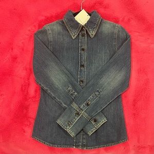 AUTHENTIC BRAND NEW Victoria Beckham Fitted Denim Western Shirt!